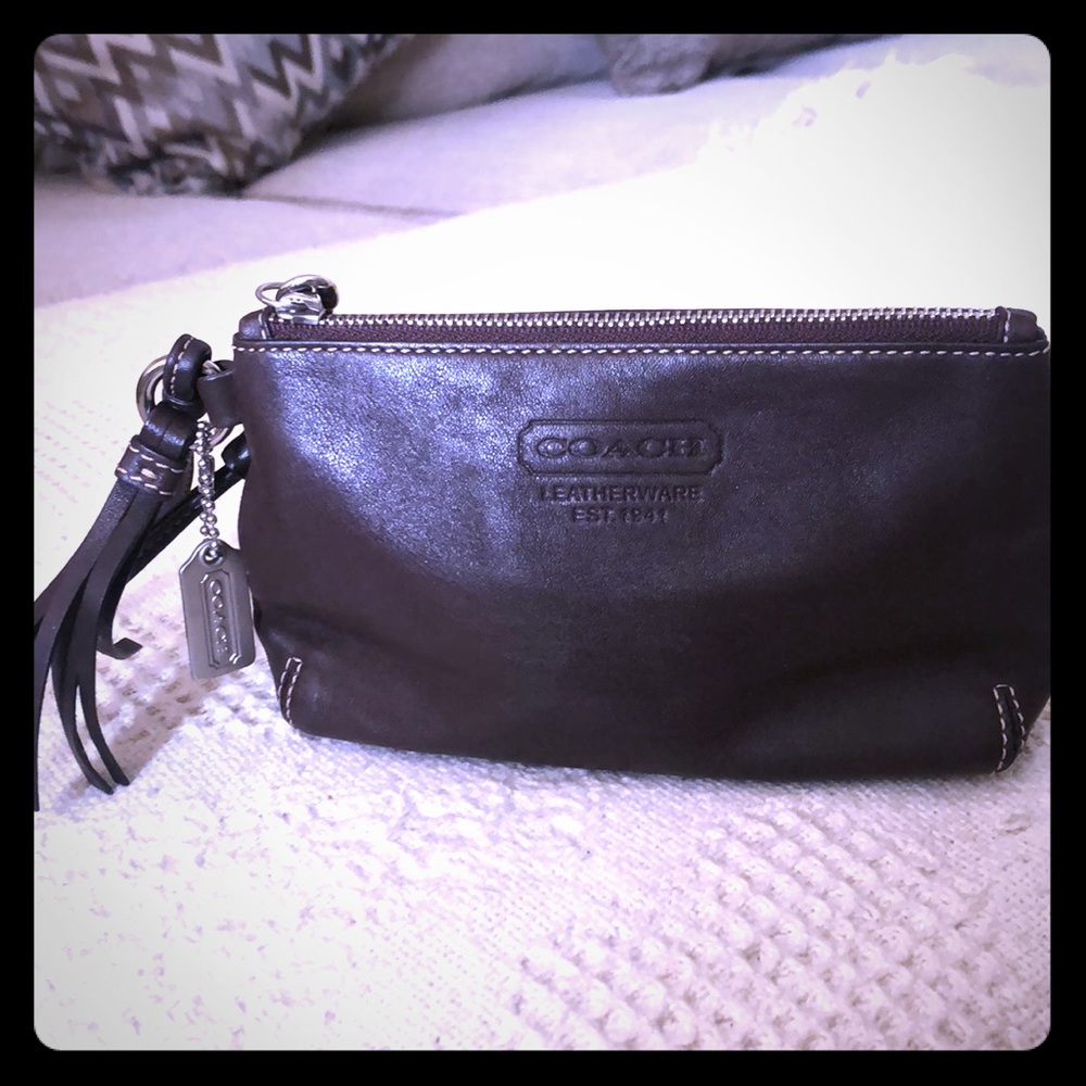 Coach wristlet. Dark brown.